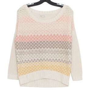 American Eagle Sweater Oversized Fair Isle Boho Cottage Cozy Colorful Size Small